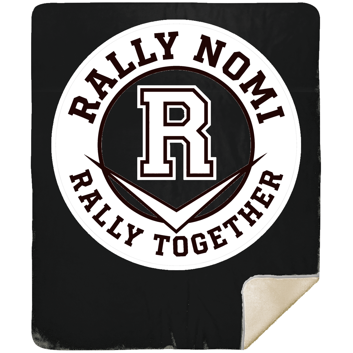 rally-softball-rally-together-circle-white-mshm-premium-sherpa-blanket-50x60 — Black — Front — source sha256 dfc669c761328394dd11b4b08ed88a226f6bd12e700305a6ba06246833e4c15d — Color position 1