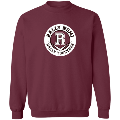 rally-softball-rally-together-circle-white-gildan-crewneck-pullover-sweatshirt — Maroon — Front — source sha256 e35f0888811cb42287c0b8a50e56e982e7d6d51262d4b258e32cb61665201f3d — Color position 2
