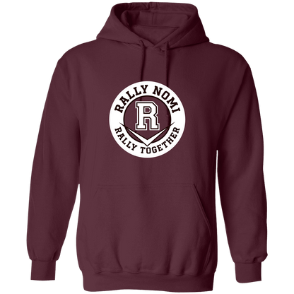 rally-softball-rally-together-circle-white-gildan-pullover-hoodie — Maroon — Front — source sha256 ebba58aa215a820f35472b8073a7f255662a0dd5efae2db4525f124ab6ace1e4 — Color position 3