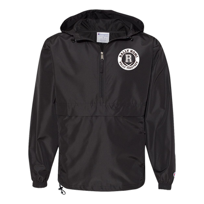 rally-softball-rally-together-circle-white-champion-unisex-packable-anorak-jacket — Black — Front — source sha256 ec9b6e1a8c76782b0d66736cc1e45ad60d1bd7b60ffb161164cbbd7889f65d26 — Color position 1