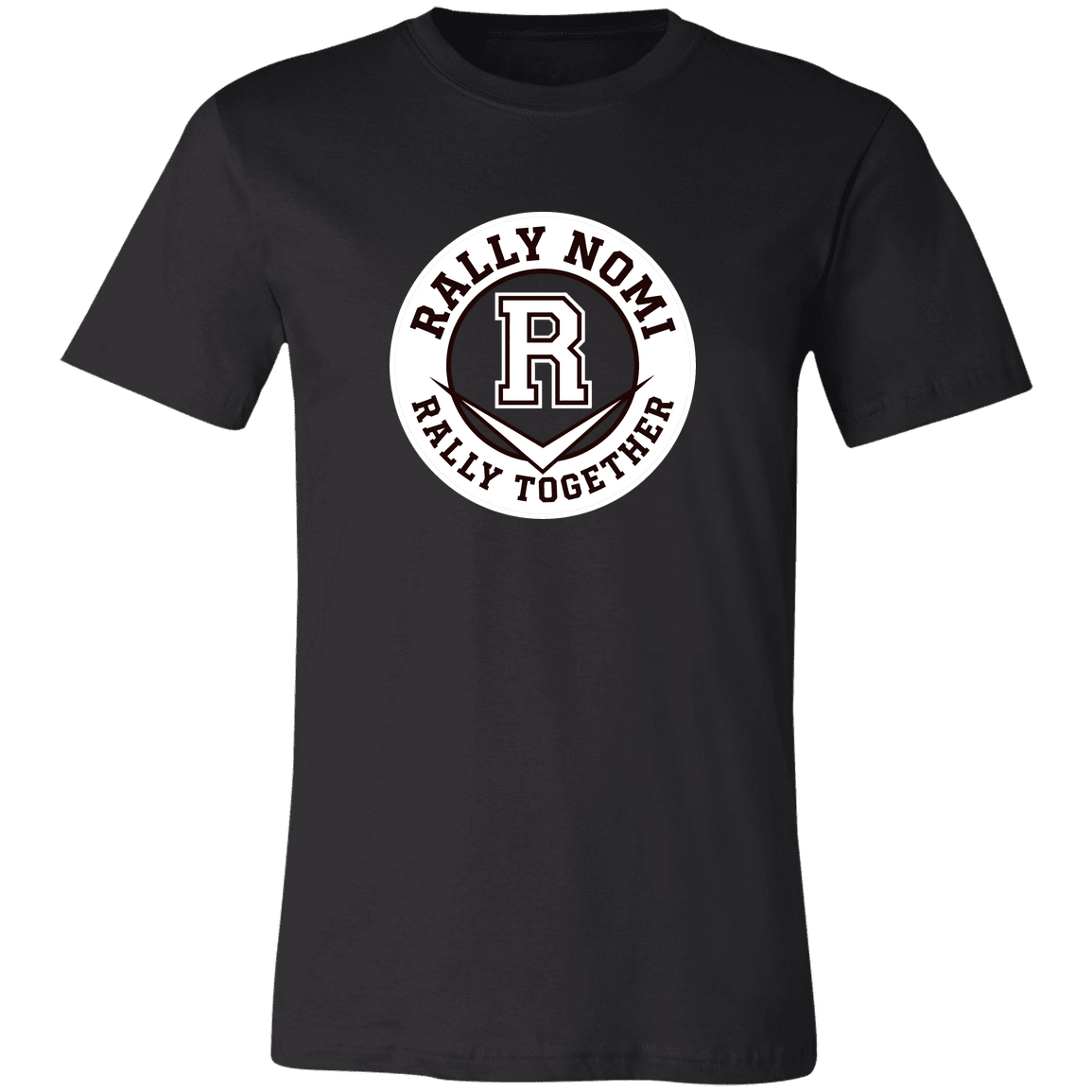 rally-softball-rally-together-circle-white-bella-canvas-unisex-jersey-short-sleeve-t-shirt — Black — Front — source sha256 f017229a024b675d4a94a7a27b692fd5fe74ad41d191d1205aa2a65ea244f242 — Color position 4