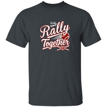 rally-softball-rally-together-white-gildan-youth-5-3-oz-100-cotton-t-shirt — Dark Heather — Front — source sha256 e6299465a0acb470eae521817afb765598bb9e68aefb90a4d50f7615948c4262 — Color position 2