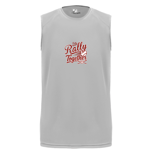 rally-softball-rally-together-badger-b-core-sleeveless-performance-tee — Silver — Front — source sha256 e92448b78fc4c55345e4758acebcd753c4536d9e5001e1395b74738b305ac94d — Color position 3