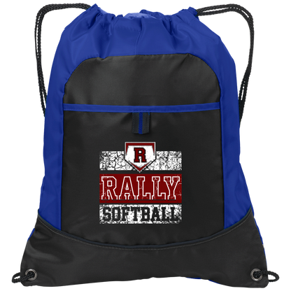 rally-softball-rally-vintage-white-port-authority-pocket-cinch-pack — Black/Hyper Blue — Front — source sha256 6486406fe356b5e3e303c2e5f42a7befd1e2b0d10c0fd41a1c7ffc402e4092ad — Color position 2