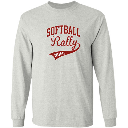 rally-softball-softball-rally-signature-gildan-ls-t-shirt-5-3-oz — Ash — Front — source sha256 1accba70e43c0838aba1dfcb8b20ea6833a32e3da121843f393947ffe61787d6 — Color position 1