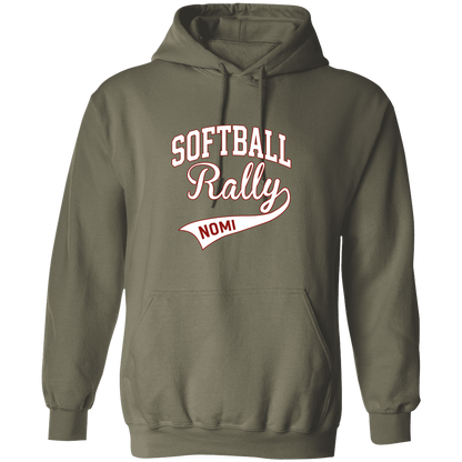 rally-softball-softball-rally-signature-white-gildan-pullover-hoodie — Military Green — Front — source sha256 29afdb2fb4653c8e8d7732b013d6b88119c8b1da299a27e3d157b3e709f46e5c — Color position 2