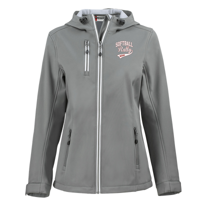 rally-softball-softball-rally-signature-white-clique-womens-eco-stretch-softshell-jacket — Slate — Front — source sha256 462f503badc232192de58fe02a2ef2a53129302f0d54c0a74bd4255969eda68b — Color position 2