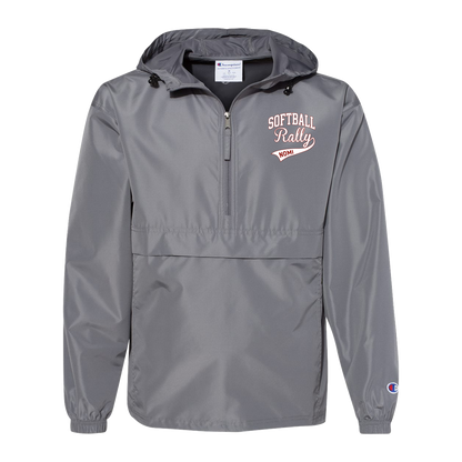 rally-softball-softball-rally-signature-white-champion-unisex-packable-anorak-jacket — Graphite — Front — source sha256 466dc8c409ef7b2fd367a03bed03df314db633607baf0fb4dcac7ea797fe334a — Color position 2