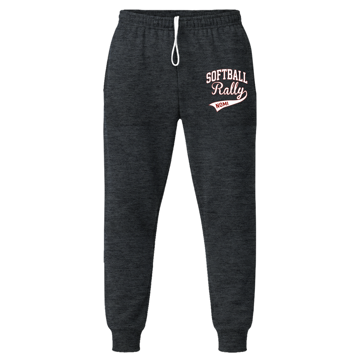 rally-softball-softball-rally-signature-white-gildan-jogger-with-pockets — Dark Heather — Front — source sha256 4a7a708051144a402fc8f8f5596eed19b24578710f3cb0c54d8eed91686f98bb — Color position 2