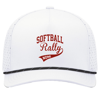 rally-softball-softball-rally-signature-pacific-headwear-weekender-perforated-snapback-cap — White/Black — Front — source sha256 89f49d6ea2d0762356ec5ed09bf9e2e7638aaf9ff28c5b157f51c2c0459b0547 — Color position 3