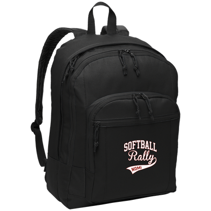 rally-softball-softball-rally-signature-white-port-authority-basic-backpack — Black — Front — source sha256 ad0b196656a0ebb468ea287f6a7d4e49866b7fb6b14c20f3cda93dc92bad9e98 — Color position 1