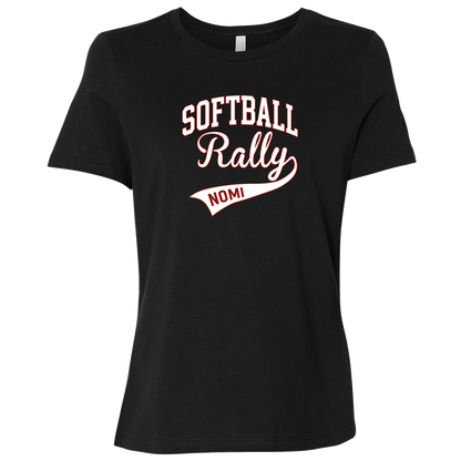 rally-softball-softball-rally-signature-white-bella-canvas-ladies-relaxed-jersey-short-sleeve-t-shirt — Black — Front — source sha256 fa79309f7aee69b656ece2d526281b7387c53a885316d777c9fe40254141fa92 — Color position 1