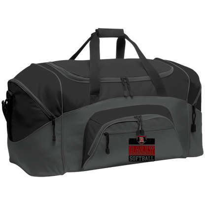 rally-stx-distressed-diamond-port-company-sport-duffel Dark Charcoal/Black