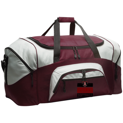 rally-stx-distressed-diamond-port-company-sport-duffel Maroon/Gray