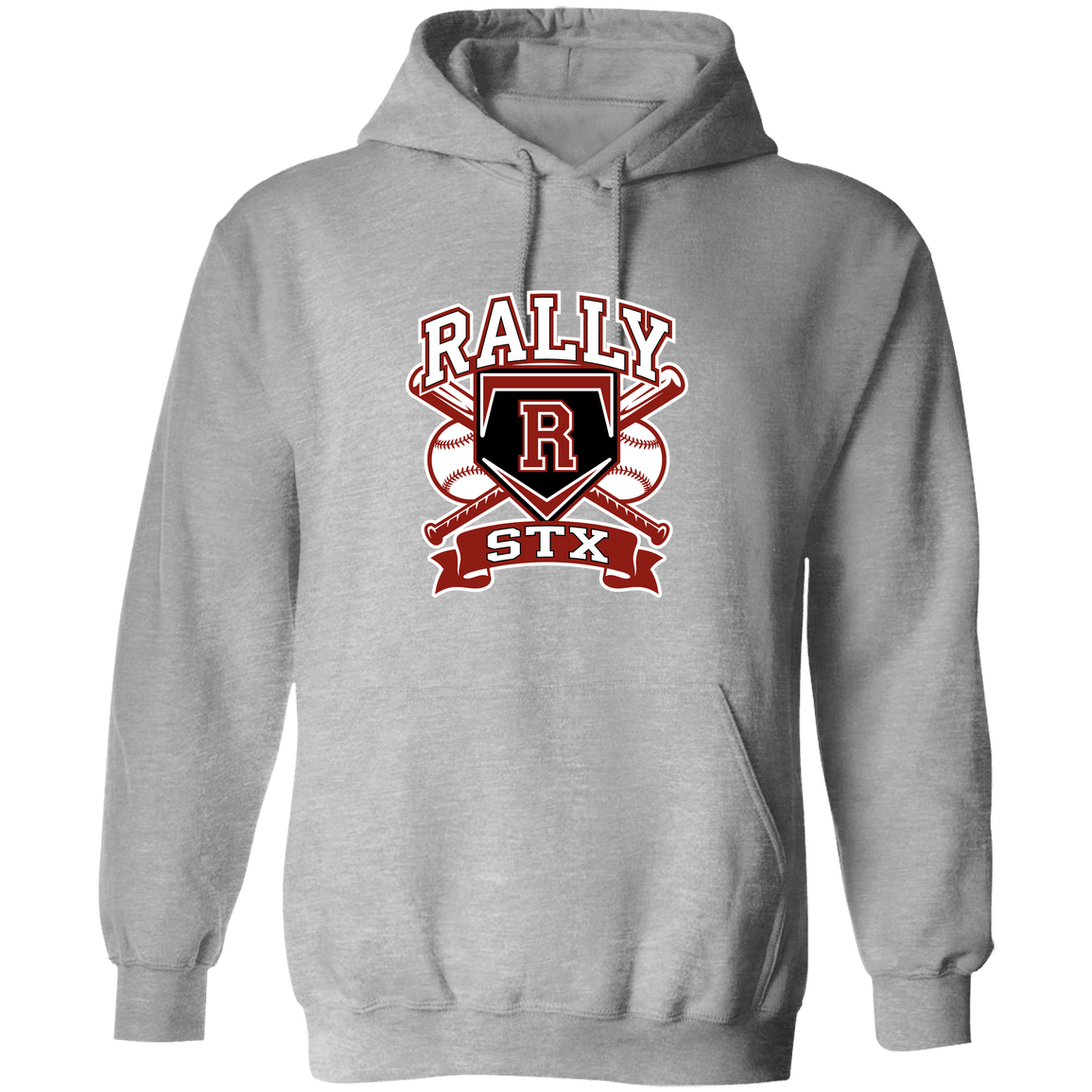 rally-stx-bold-mascot-gildan-pullover-hoodie — Sport Grey — Front — source sha256 24887ca291418d94042072d521dd4e2656be7af4bbf3b699ac3e9a0f5c0df707 — Color position 2