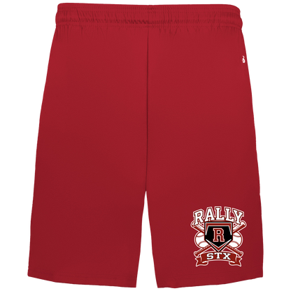 rally-stx-bold-mascot-badger-adult-b-core-7-inch-short-with-pockets — Red — Front — source sha256 49fd034f99cfabb499a8bcdc09f1f9ecb1dc6ebb6d81a685fc41687f2faeac37 — Color position 4