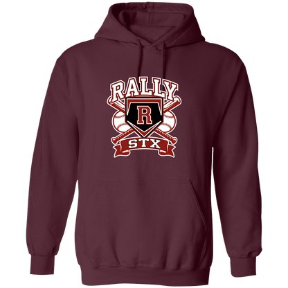 rally-stx-bold-mascot-gildan-pullover-hoodie — Maroon — Front — source sha256 5b3f46c7e3eb8c8a65e34553133d4ce91b43632072d462abb6cc4f791ec5f476 — Color position 7