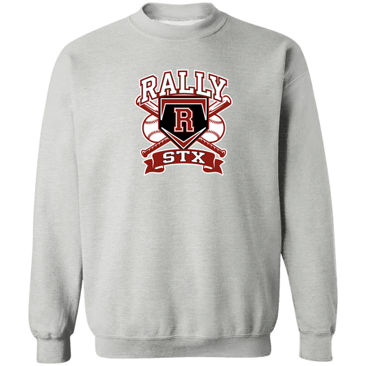 rally-stx-bold-mascot-gildan-crewneck-pullover-sweatshirt — Sport Grey — Front — source sha256 6f829c68aaf32369e0b1dd302f42cdb7dd372faafd4c24dd4e57f4d2aa262304 — Color position 1