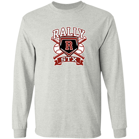 rally-stx-bold-mascot-gildan-ls-t-shirt-5-3-oz — Ash — Front — source sha256 7ad9769ba98144cb9e7ec696b5c5f6457e3d75ab4907166997a7cd127f32ae31 — Color position 1