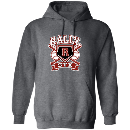 rally-stx-bold-mascot-gildan-pullover-hoodie — Dark Heather — Front — source sha256 af053395feaf20d54e4555716ec202539c98f205e15e6256fb2ead12cb6b53ad — Color position 6