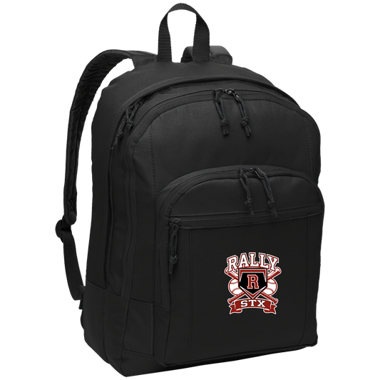 rally-stx-bold-mascot-port-authority-basic-backpack — Black — Front — source sha256 b71ef1f6ca30980fb21a9d6c939ee0ce1c8970addd9e902f8e7f7a40c82c7745 — Color position 1