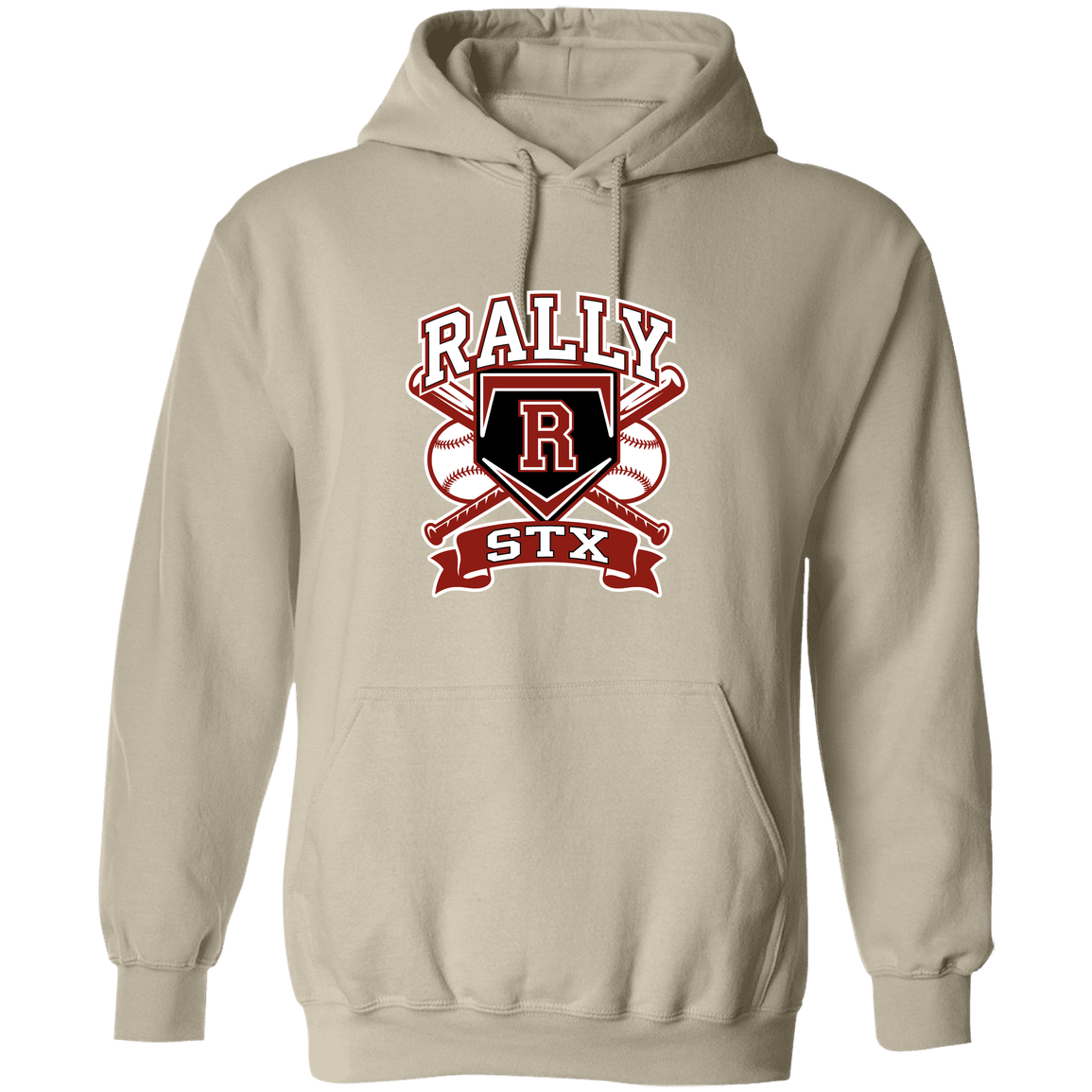 rally-stx-bold-mascot-gildan-pullover-hoodie — Sand — Front — source sha256 d2fbed34b03fd0ca978597ebca7e6516aa189cd9e07a00d89d708fe4d871fa60 — Color position 1