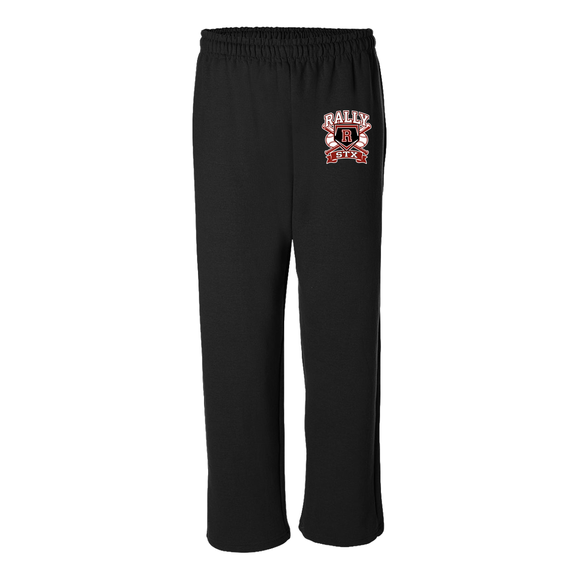 rally-stx-bold-mascot-gildan-adult-heavy-blend-open-bottom-pant — Black — Front — source sha256 d45e71a3c5163196a123d4c492b15bfd8eafcc3e2b0c3d94bb599f59af7d5867 — Color position 1