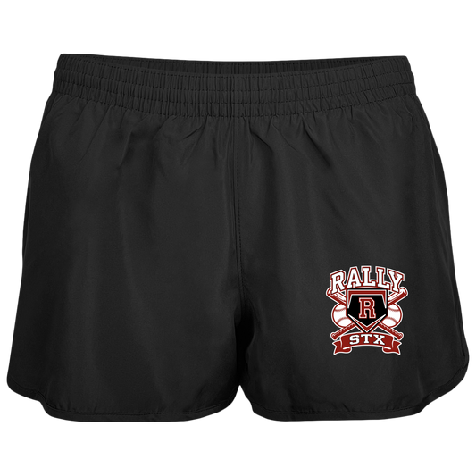 rally-stx-bold-mascot-augusta-ladies-wayfarer-running-shorts — Black — Front — source sha256 e1e6b95ed63f174d0d64b1af9ec9ff55c25240de32f69071a17fe22b9ab1278b — Color position 1