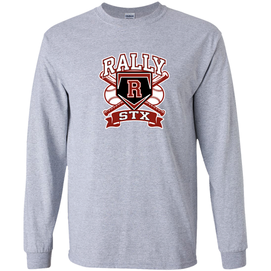 rally-stx-bold-mascot-gildan-youth-ls-t-shirt — Sport Grey — Front — source sha256 f0d09ca8c30c64bc233f76d9777275bc9afd6314863cec5a2b2933b1bf0d2d1c — Color position 1