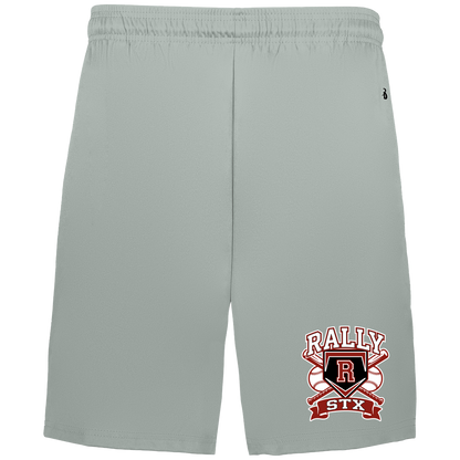 rally-stx-bold-mascot-badger-adult-b-core-7-inch-short-with-pockets — Silver — Front — source sha256 f3043df3fe15b6edfd0a4280f364bda0ef4eb63d8e45df23c8618f7aac33c92b — Color position 3