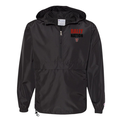 rally-stx-diamond-nation-champion-unisex-packable-anorak-jacket — Black — Front — source sha256 10a88ca77c0fb9206126607cc6fcbcb3a7098545a464ff9937508bf4bc4e6ee0 — Color position 1