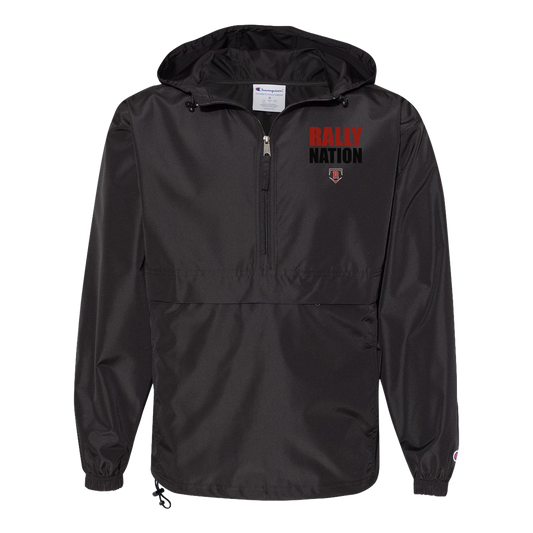 rally-stx-diamond-nation-champion-unisex-packable-anorak-jacket — Black — Front — source sha256 10a88ca77c0fb9206126607cc6fcbcb3a7098545a464ff9937508bf4bc4e6ee0 — Color position 1