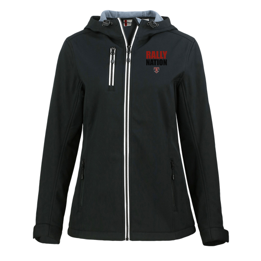 rally-stx-diamond-nation-clique-womens-eco-stretch-softshell-jacket — Black — Front — source sha256 14b0ee6a8449b149df89c16a02cc9f3e0136924d533a23ad2e52d528d6bba20b — Color position 1