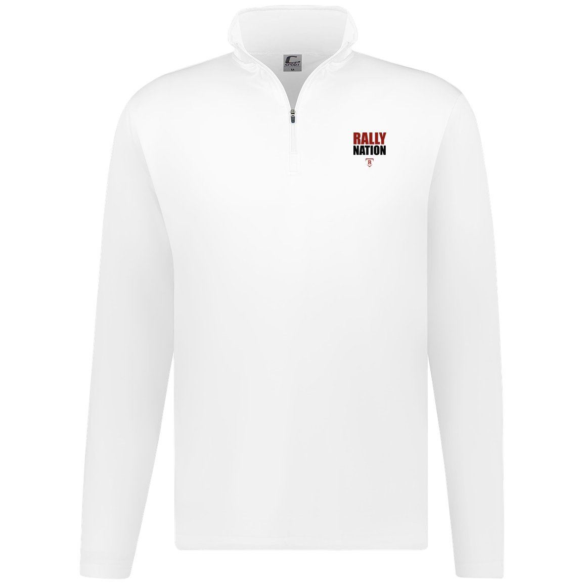 rally-stx-diamond-nation-c2-mens-1-4-zip-pullover — White — Front — source sha256 15117f4256bfc3728c7778ec06fef578268149e84f114f1702ef11469ad2c190 — Color position 3