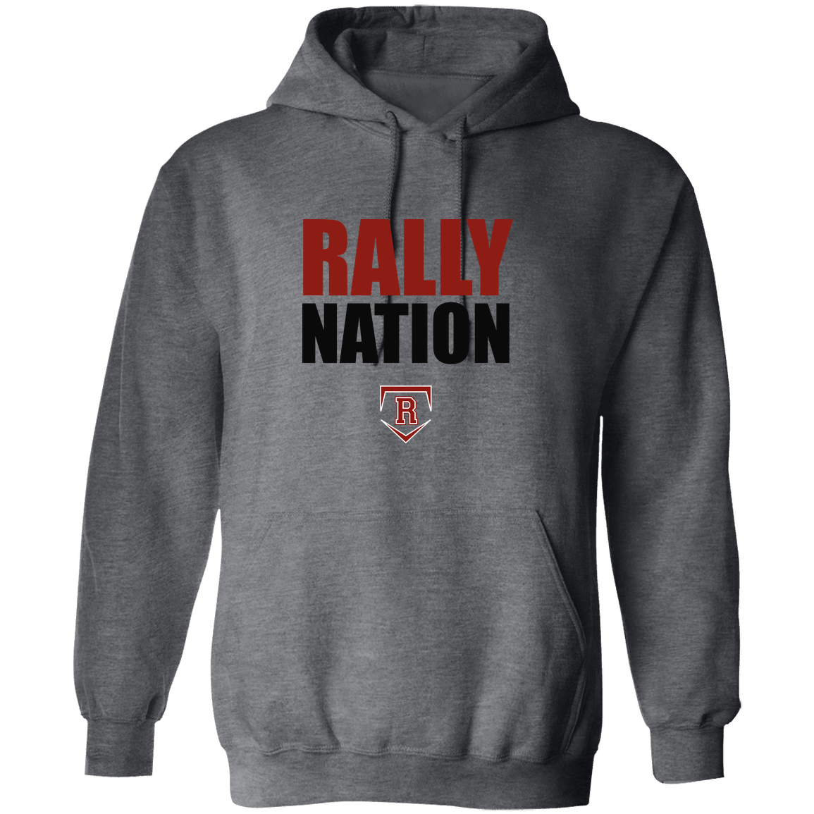 rally-stx-diamond-nation-gildan-pullover-hoodie — Dark Heather — Front — source sha256 3c34c2ff420dc78afce17d136ae474fd23e92467700dd7f1c5ad55e416c8de7c — Color position 6