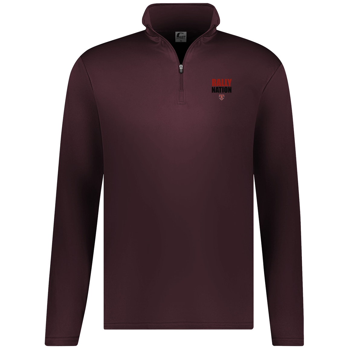 rally-stx-diamond-nation-c2-mens-1-4-zip-pullover — Maroon — Front — source sha256 4fe2da31fb96a13f302b8f70986af3ab719b71ab53a534c14ea39085e795960c — Color position 5