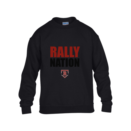 rally-stx-diamond-nation-gildan-kids-heavy-blend-fleece-crew — Black — Front — source sha256 568cb83fec5f6e5bd8ab20dbb32475f9c8cf30def19522ecc7836561aa6e7a37 — Color position 1
