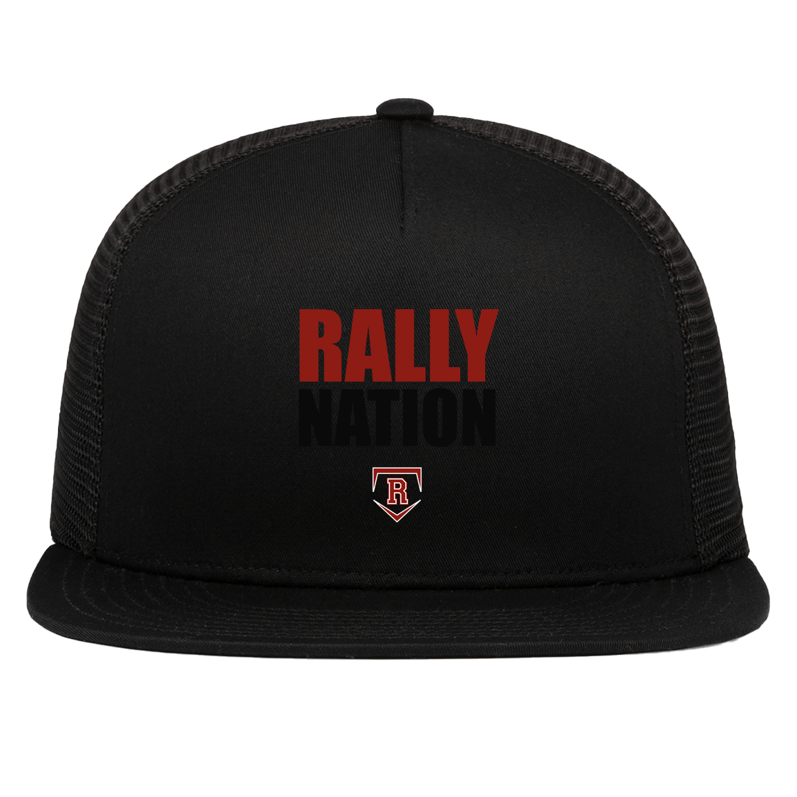 rally-stx-diamond-nation-pacific-headwear-d-series-5-panel-trucker-snapback-cap — Black — Front — source sha256 61fa8eedd2f850656af3c2c5bf6abf363413fdb7c698cfd3d407fa653cf0711c — Color position 1