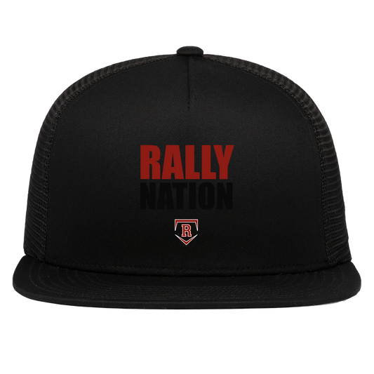rally-stx-diamond-nation-pacific-headwear-d-series-5-panel-trucker-snapback-cap — Black — Front — source sha256 61fa8eedd2f850656af3c2c5bf6abf363413fdb7c698cfd3d407fa653cf0711c — Color position 1