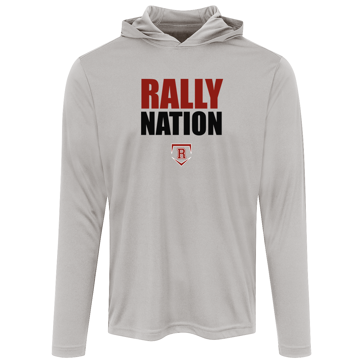 rally-stx-diamond-nation-sport-tek-mens-competitor-hooded-tee — Silver — Front — source sha256 96a234dec063226d36c3920351b127777bcb52972dac049d47560f6753068f6b — Color position 3