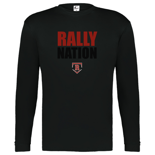 rally-stx-diamond-nation-c2-kids-performance-long-sleeve-tee — Black — Front — source sha256 9ad9c00244352e3cd26b36af750906de77419c3a02d25c20defa25d31533f17b — Color position 1
