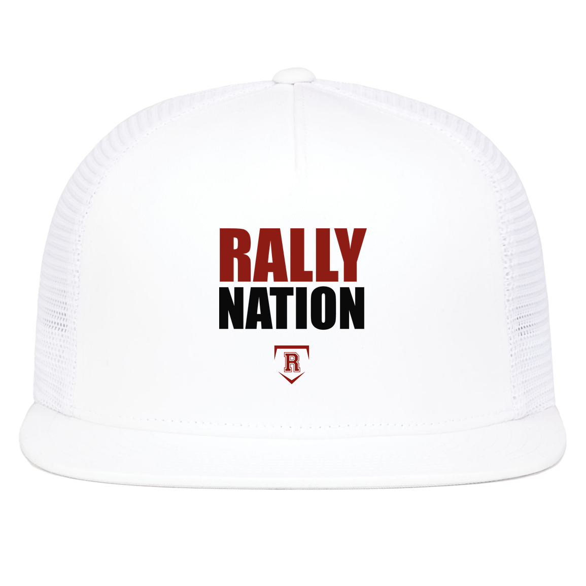 rally-stx-diamond-nation-pacific-headwear-d-series-5-panel-trucker-snapback-cap — White — Front — source sha256 b94292dc548d5493bfe529f096aacfc6e2b7a4afe193c007698deaae2dbb59d4 — Color position 5