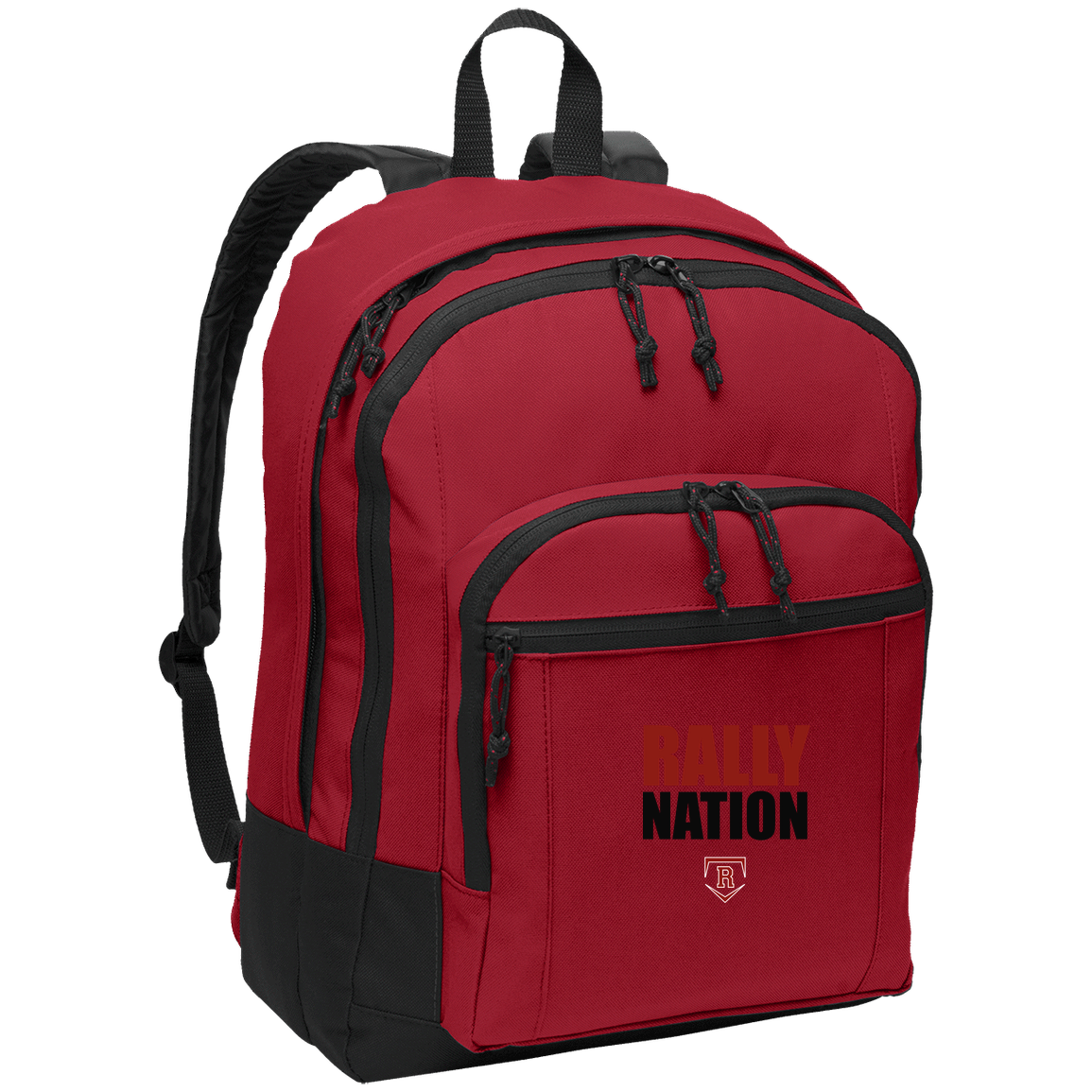 rally-stx-diamond-nation-port-authority-basic-backpack — Red — Front — source sha256 c27cc576a68a838e2059cd04fce310411f04f3cb2cefdc94261a8bfdca62e75a — Color position 3
