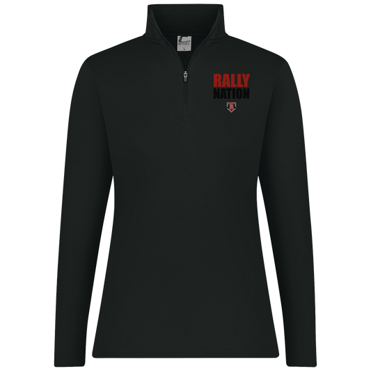 rally-stx-diamond-nation-c2-womens-1-4-zip-pullover — Black — Front — source sha256 eded363530667003d6a72f9b6e585adc8563297b52ebf998babcc866146286ea — Color position 1