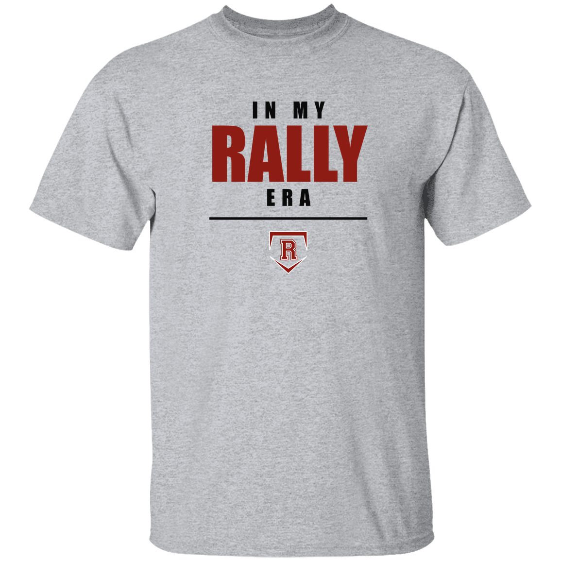rally-stx-era-stack-gildan-youth-5-3-oz-100-cotton-t-shirt — Sport Grey — Front — source sha256 0a53479fcd6ffc561a26d3e74f178398bf5bf5da55b026c95a8b7444015159a4 — Color position 5