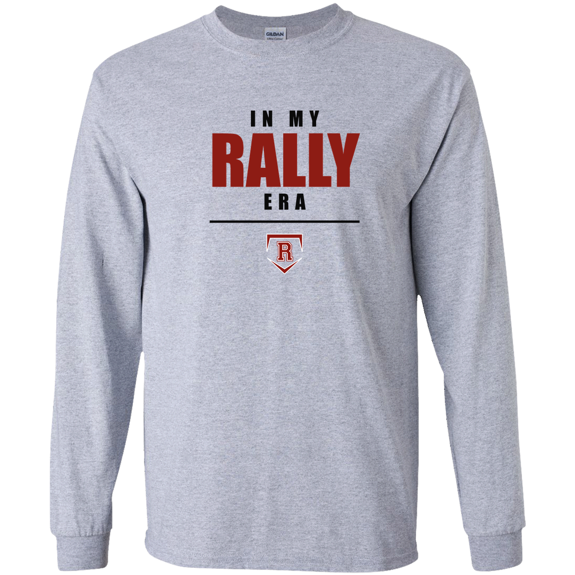 rally-stx-era-stack-gildan-youth-ls-t-shirt — Sport Grey — Front — source sha256 2e7ce18f30a4dcddde97101e8b5df9ac013bb0f43c870a6fd5c36256e217d4b0 — Color position 1