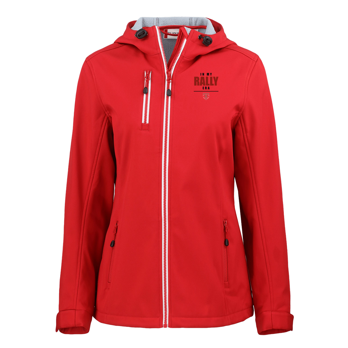 rally-stx-era-stack-clique-womens-eco-stretch-softshell-jacket — Red — Front — source sha256 3da2c1514cc81eacddd3814ddd27f34864aac72dd406dba7e94ad8dbb280f693 — Color position 3