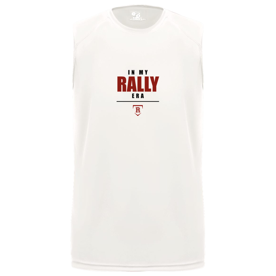rally-stx-era-stack-badger-b-core-sleeveless-performance-tee — White — Front — source sha256 65959deacc1f471fd8d18dddd3e5ba4d9ca3e507af75108e41b76ac5dbfa370f — Color position 4