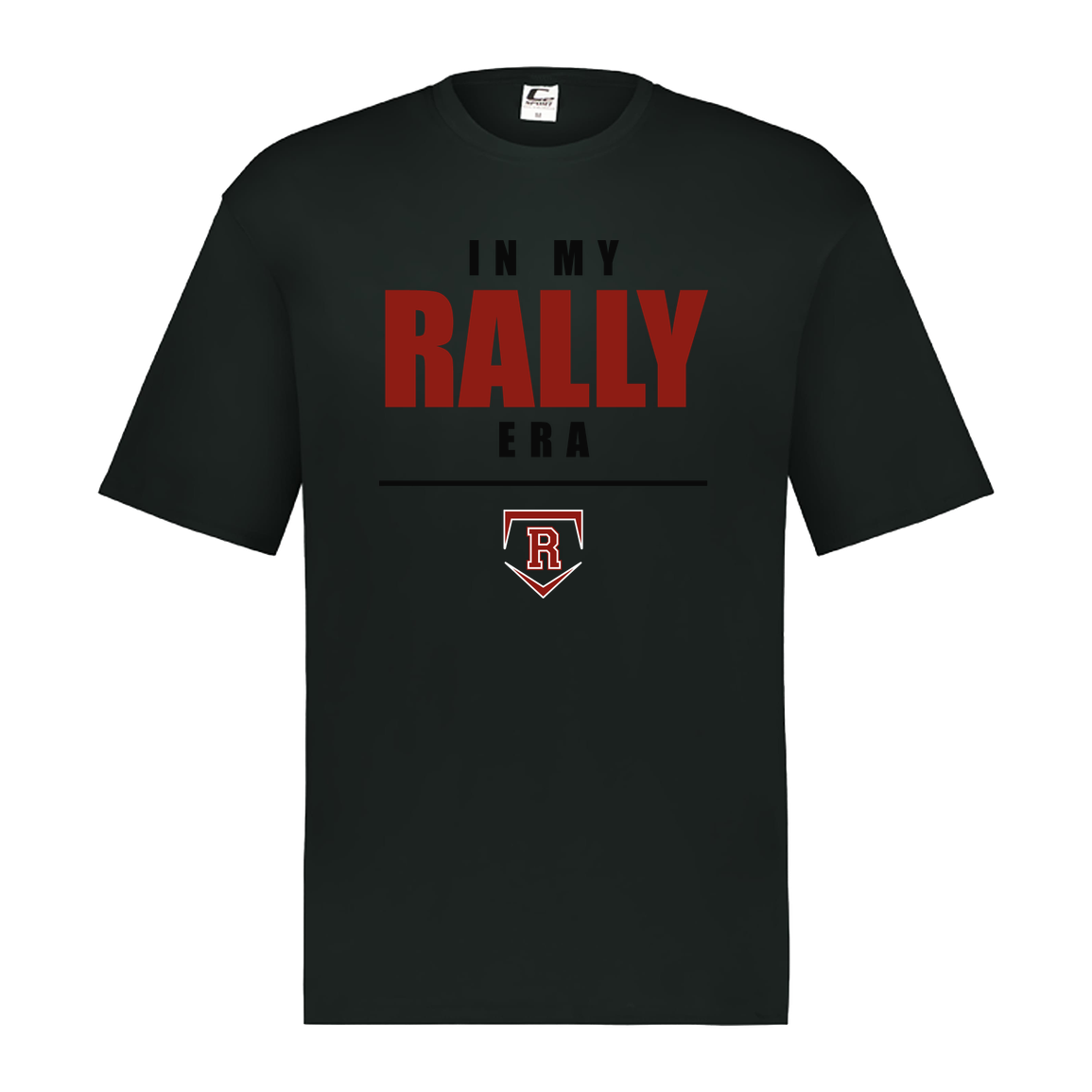 rally-stx-era-stack-c2-mens-performance-short-sleeve-tee — Black — Front — source sha256 69714a0ce6a1fc115186aa4024857c837338af8164231aa6b56012d0fcbcd0c7 — Color position 1