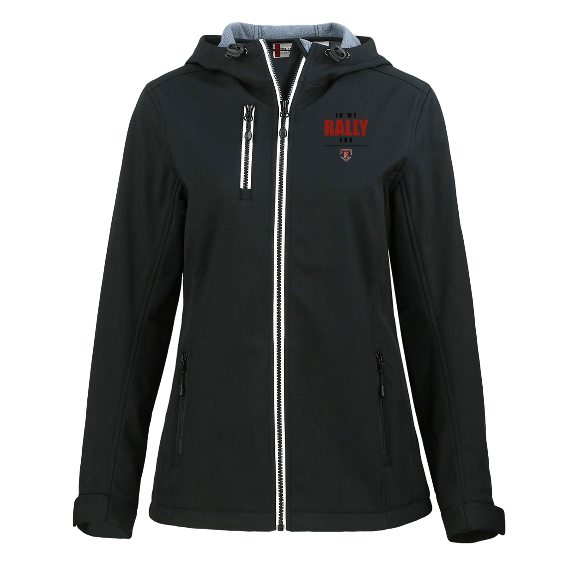rally-stx-era-stack-clique-womens-eco-stretch-softshell-jacket — Black — Front — source sha256 9c669921245c264659c2dba0056567f6a34e29dc980032ab14b0ac488c68f0be — Color position 1